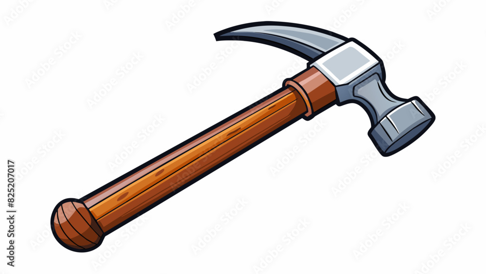 Aufkleber hammer a tool with a long sy handle and a heavy metal head used for driving nails into wood or break