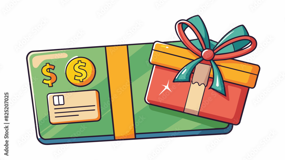 Aufkleber gift card a prepaid card that holds a specific amount of money often used as a form of payment at a 