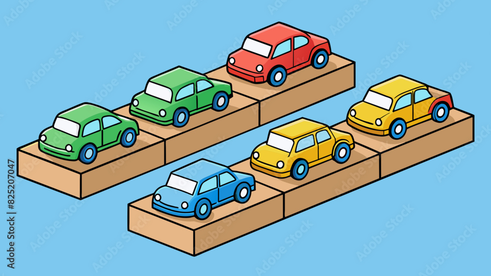Poster Grouping Objects Imagine you have 15 toy cars and want to group them into 3 separate boxes with the same number of cars in each box. Each box will. Cartoon Vector.