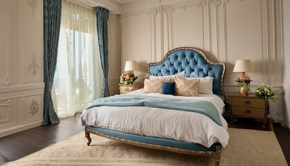 Experience the luxurious elegance of classic bedroom designs, with plush fabrics, ornate details, and a timeless color palette