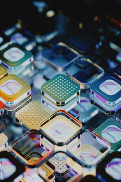 Extreme Close-up of Supercomputer