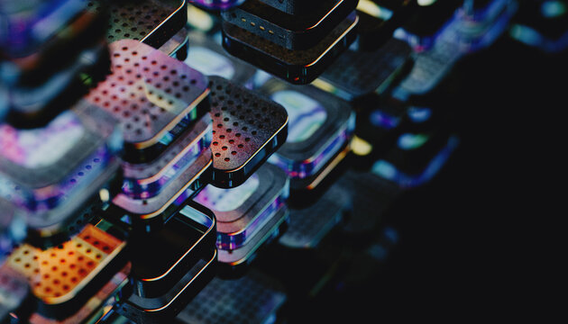 Extreme Close-up of Supercomputer