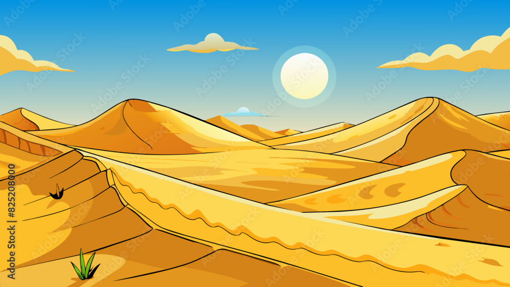 Poster loneliness picture a barren desert with sandy dunes stretching for miles and no sign of life in sigh