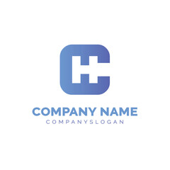 Letter CH logo design, vector logo design 