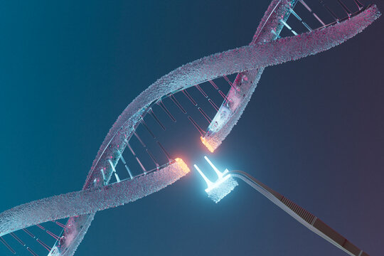 3D Render of Gene Editing Concept