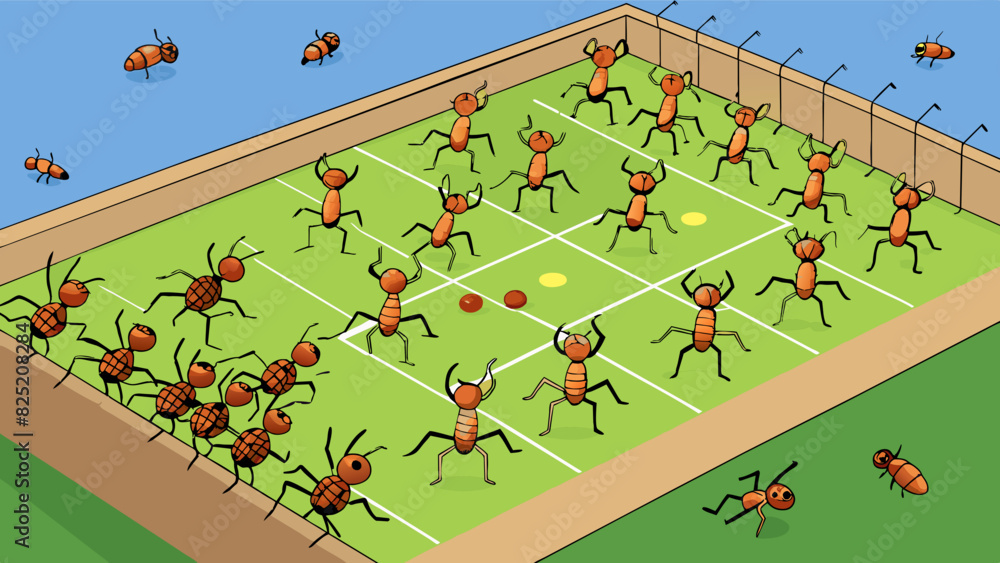 Poster one billion ants would cover an entire football field with their tiny sixlegged bodies scurrying acr
