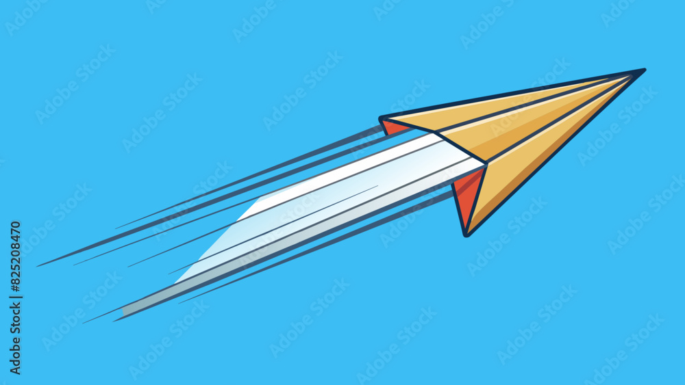 Poster Principle of Aerodynamics A paper airplane soaring through the air its shape and design allowing it to glide and change direction with ease.. Cartoon Vector.