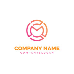 Letter CM logo design, vector logo design 
