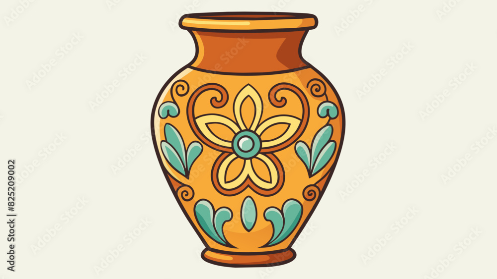 Poster the antique vase had intricate floral patterns painted on its smooth surface. the delicate curves an