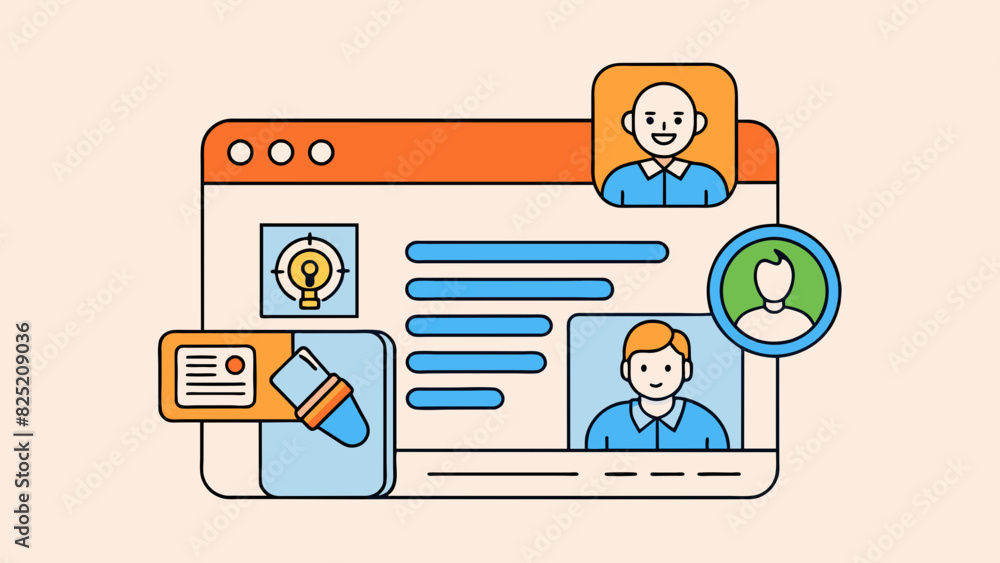 Poster The Apply Now button on Indeed signifies the simplicity and convenience of the platform. With just one click users can directly apply to job postings. Cartoon Vector.