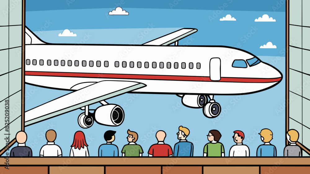 Poster the airplane descended smoothly onto the runway its white wings stretching out wide as it came to a 