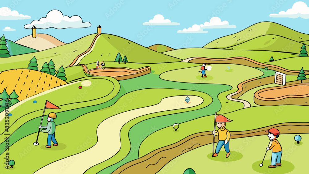 Poster the back nine of the course had more undulating terrain with rolling hills and deep valleys. the gre