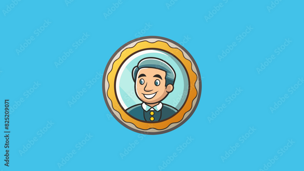Aufkleber the bill was a small circular disc made of thin metal. it was shiny and reflective with a raised pat