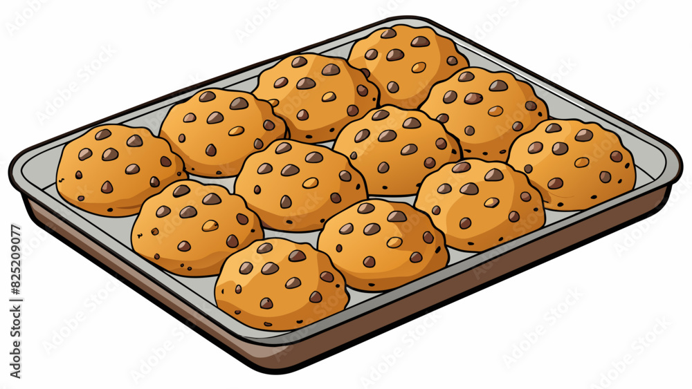 Poster the bakery displayed a tray full of freshly baked cookies their warm gooey centers and crispy edges 