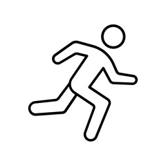 male sprinter icon. outline icon