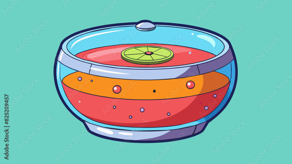 Poster the circular object was made of thick transparent glass and contained a clear liquid inside. when th