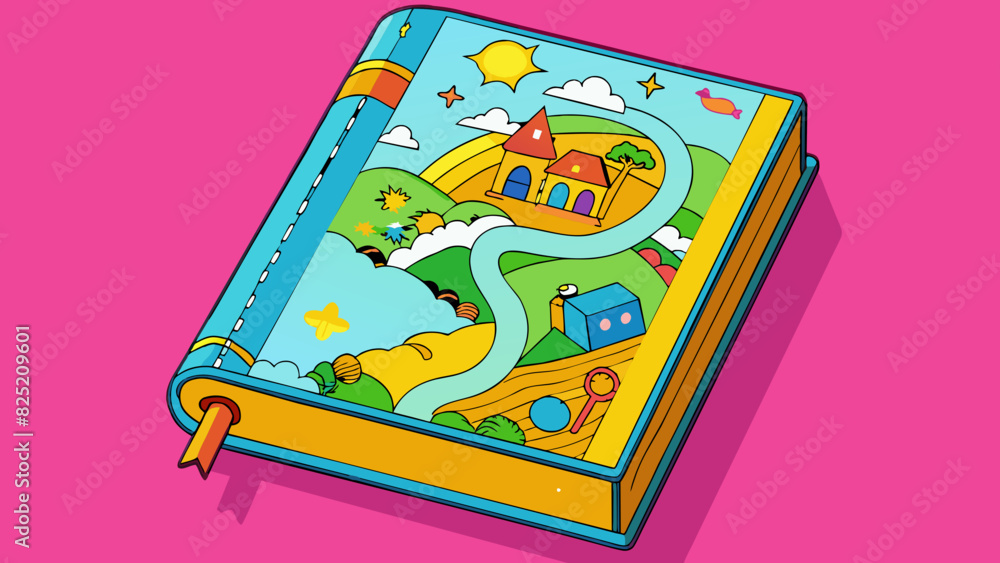 Poster the cover of the book was a vibrant rainbow of colors with intricate patterns and designs covering e