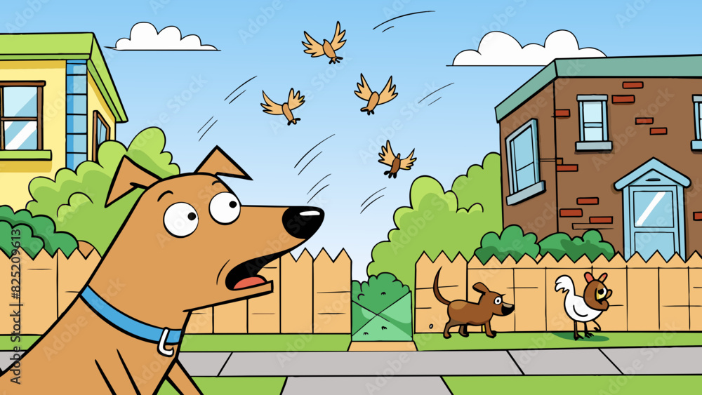 Poster the dogs bark was really loud echoing through the quiet neighborhood and causing birds to fly off in