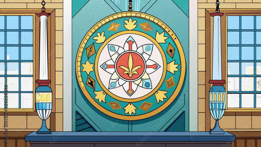 Aufkleber the councils official seal hangs proudly on the wall a medallion with intricate designs and symbols 