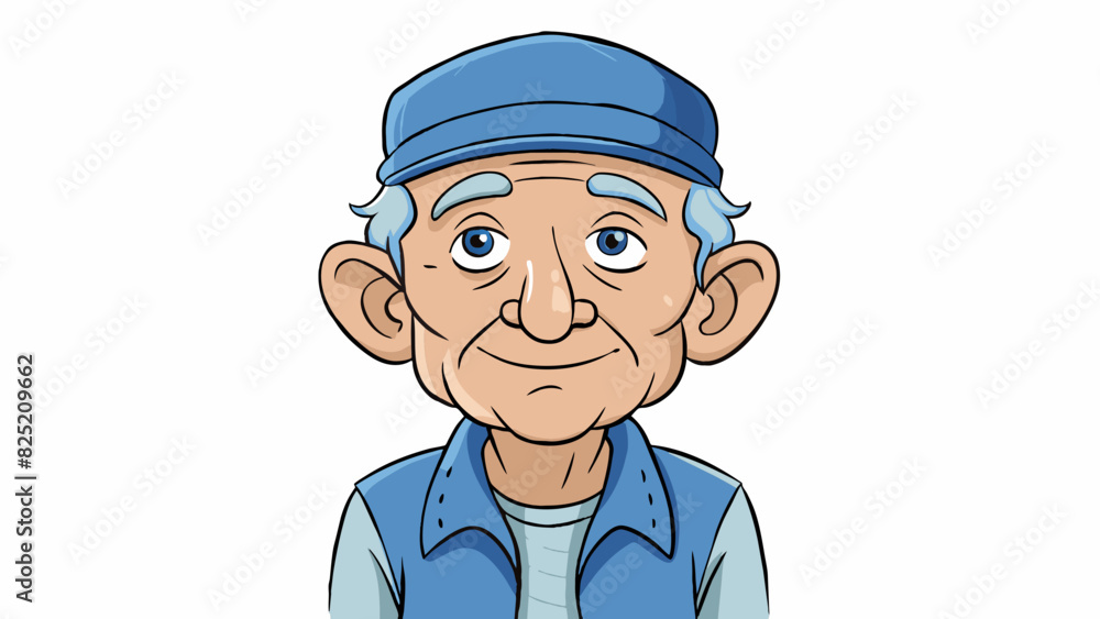 Aufkleber the elderly man had a warm and kind aura with gentle wrinkles etched on his weathered face. his hand