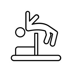 High Jump icon. outline icon