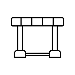 Hurdle icon. outline icon