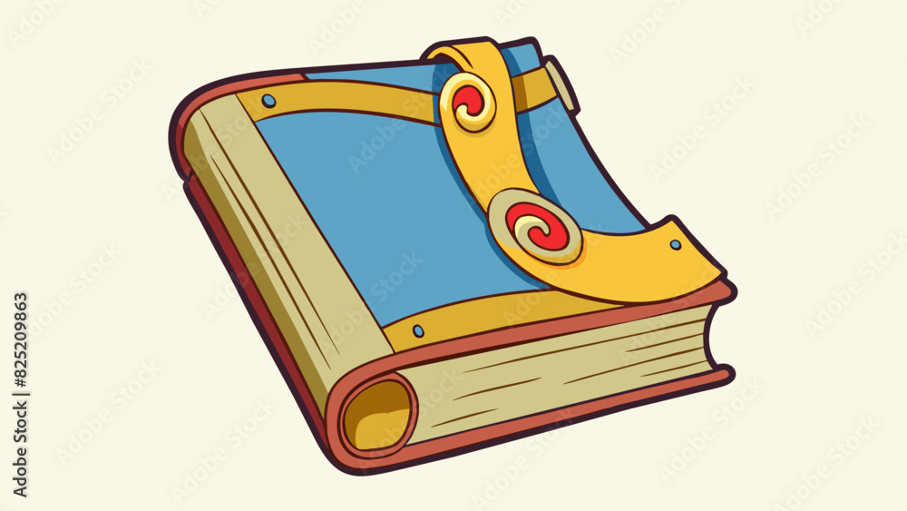 Poster The final page of a wellloved book its corners curled and its once crisp pages now soft and slightly yellowed.. Cartoon Vector.