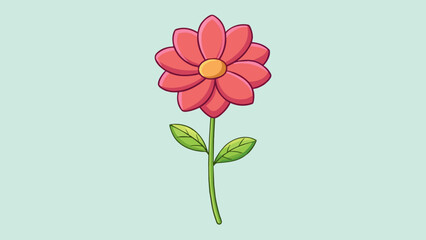 The flower was a delicate brightlycolored object with thin petals and a sweet fragrance. It grew on a tall stem and swayed gently in the breeze.. Cartoon Vector.