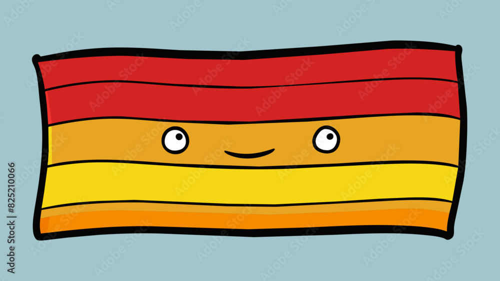 Aufkleber The German flag consists of three horizontal stripes black red and gold each representing the different stages in German history. The black stripe. Cartoon Vector.