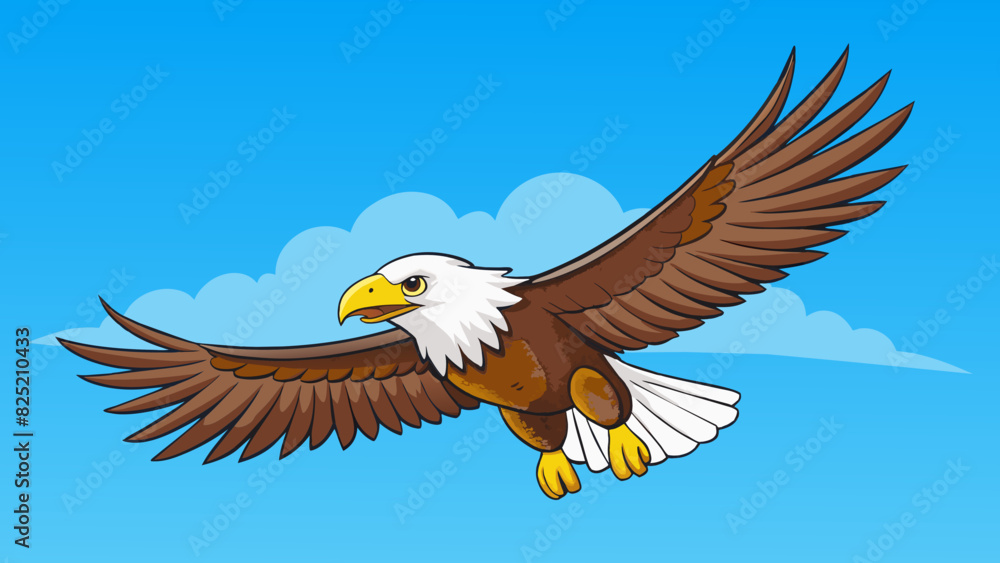 Poster the majestic eagle soared high in the sky its keen eyesight allowing it to spy prey from great dista