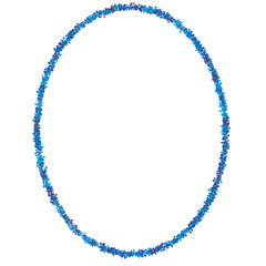 blue round frame