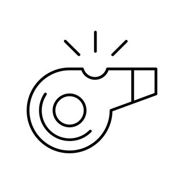 recommend clip art: Whistle icon. outline icon