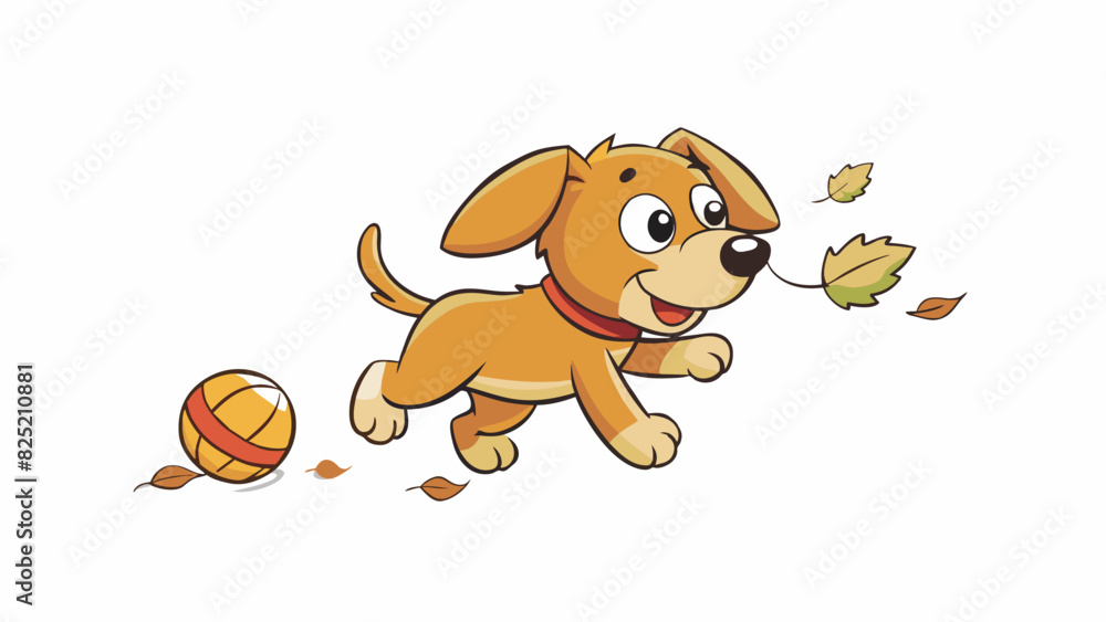 Poster the puppy tends to chase after anything that moves eagerly bounding after fluttering leaves or a bou