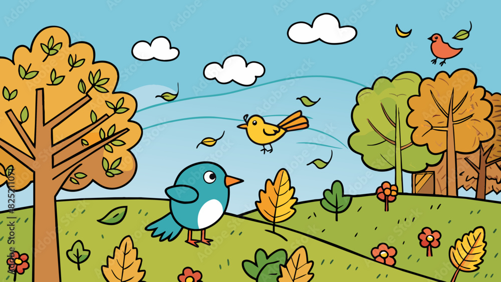 Poster the rustling of leaves as the wind blows through the trees creates a peaceful and serene ambiance ac