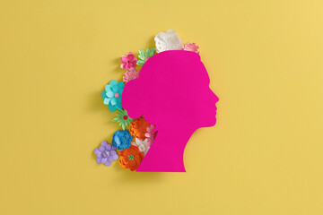 background made of flowers with free space