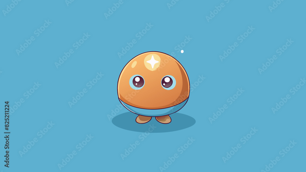 Poster The small round object had a smooth shiny surface and emitted a soft glow when activated.. Cartoon Vector.