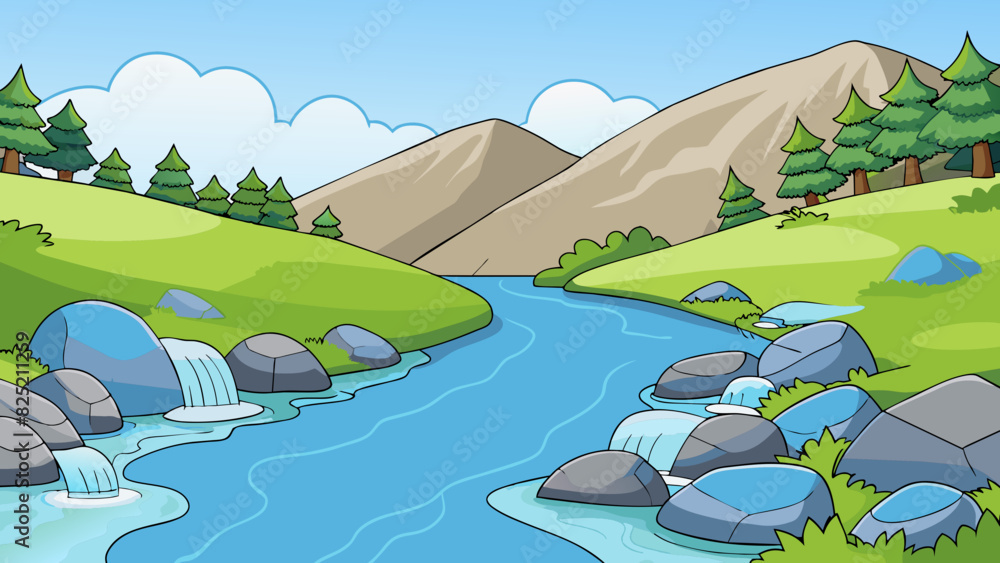 Poster the soothing sound of a babbling brook its crystal clear water dancing over smooth stones as it make