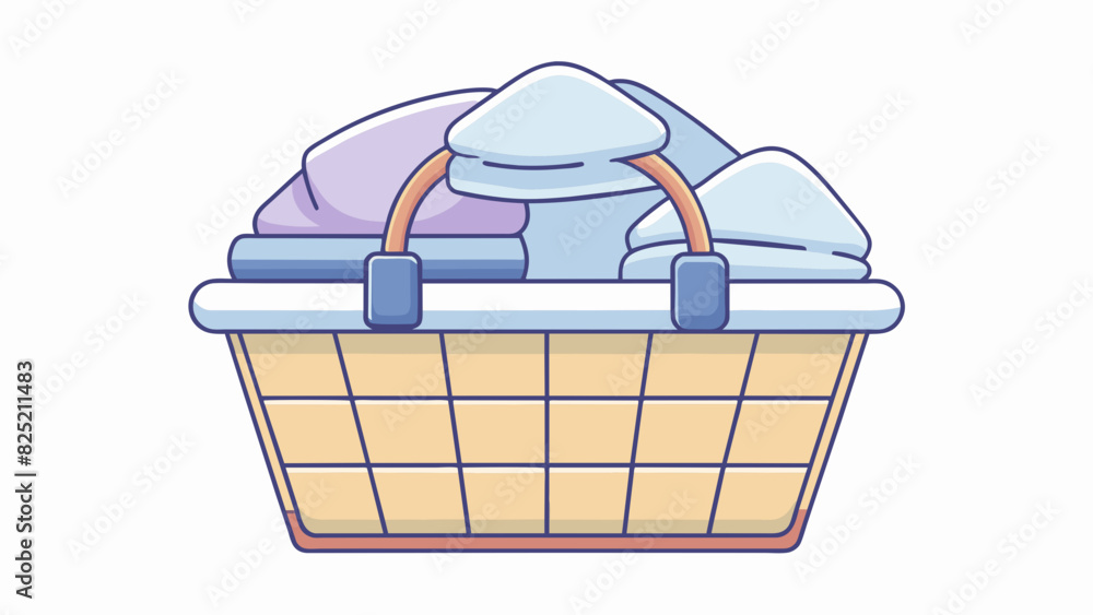Poster the third illustration shows a set of freshly washed and folded laundry neatly stacked in a basket. 