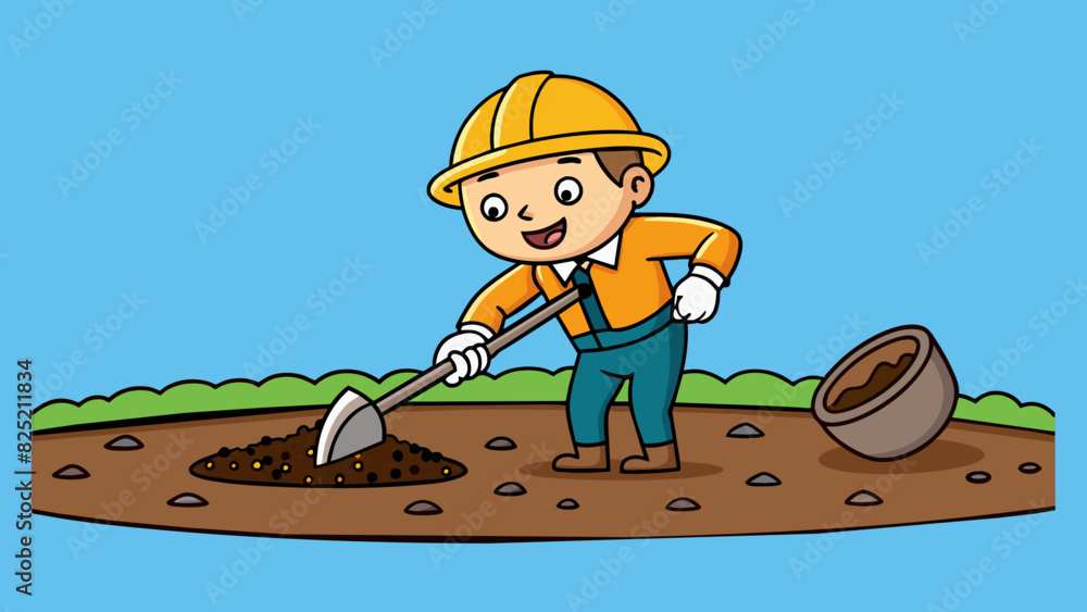 Poster to plant a seed start by digging a small hole in the soil using a shovel or your hands. the soil sho