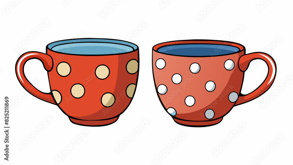 Poster two ceramic mugs both mugs have a sy handle and a curved shape perfect for holding hot beverages. on