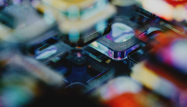 Extreme Close-up of Supercomputer
