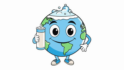 Water is a colorless tasteless and odorless liquid that covers about 71% of the Earths surface and is essential for all living organisms.. Cartoon Vector.