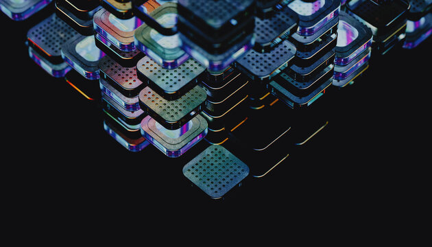 Extreme Close-up of Supercomputer