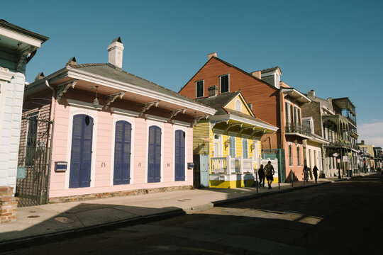 Colorful Houses St. Ann Street in the French Quarter,   New Orleans