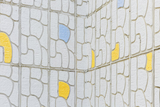 Texture of the corner of the building wall.