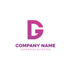 Obraz premium Letter DG logo design, vector logo design 