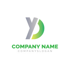 Letter DY logo design, vector logo design 