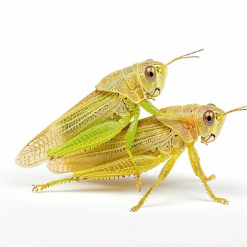 A Leafhopper Treehoppers in studio, isolated, white background, no shadow, no logo