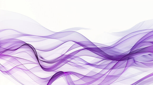 abstract purple waves on white background.