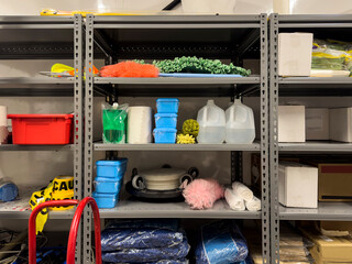  Industrial Supply Closet with cleaning Supplies 